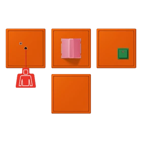 Jung Jung NRS LC 0834 260 Notrufset Serie LS orange vif (4320S)