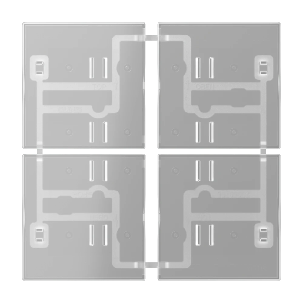 Jung Jung 404 TSA T Tastensatz 4-fach F40 transparent