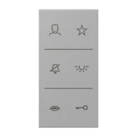 Jung SI V6 LC DC 204 Design-Cover Video 3-fach F50 Serie LS gris moyen (32012)