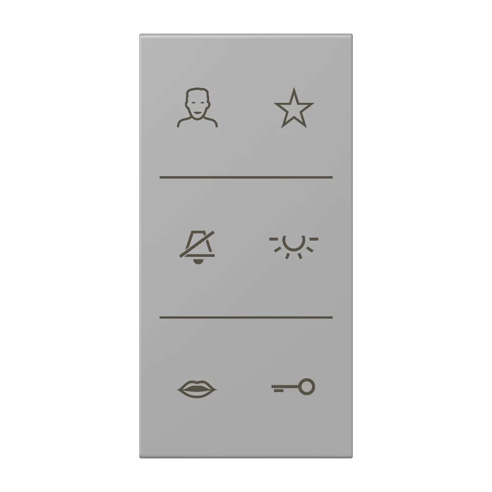 Jung Jung SI V6 LC DC 204 Design-Cover Video 3-fach F50 Serie LS gris moyen (32012)