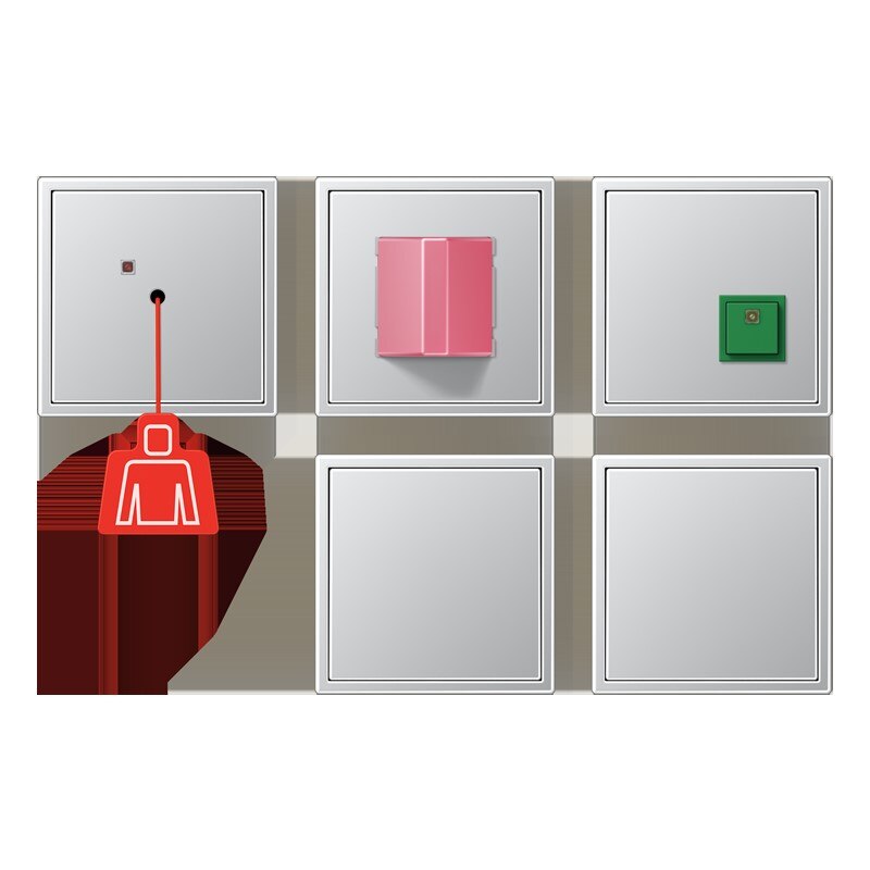 Jung Jung NRS AL 0834-2-L Notrufset mit USV Serie LS Aluminium