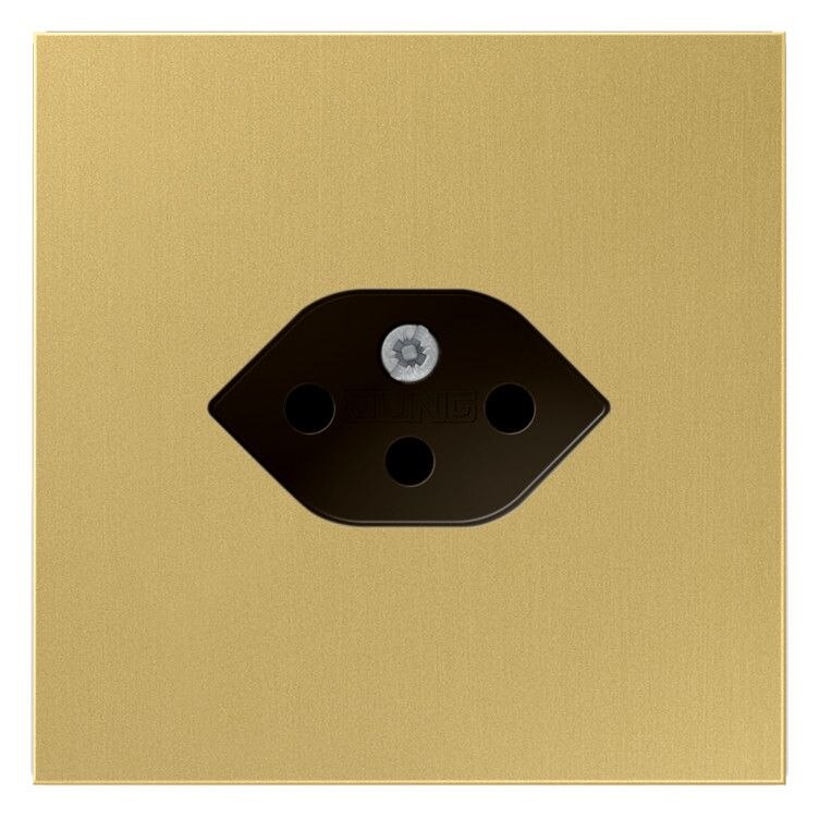 Jung Jung ME 1520-13 SEV C Einfach-Steckdose Schweizer Norm Typ 13 Serie LS Messing
