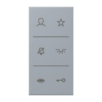 Jung SI V6 LC DC 257 Design-Cover Video 3fach F50 Serie LS gris clair 59 (4320O)