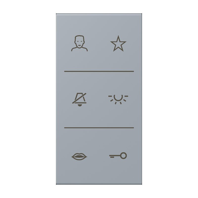 Jung Jung SI V6 LC DC 257 Design-Cover Video 3fach F50 Serie LS gris clair 59 (4320O)