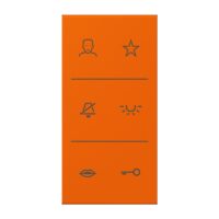 Jung SI V6 LC DC 224 Design-Cover Video 3fach F50 Serie LS orange (32080)