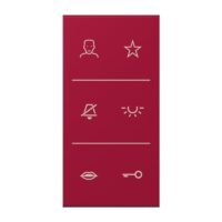 Jung SI V6 LC DC 229 Design-Cover Video 3fach F50 Serie LS rouge carmin (32100)