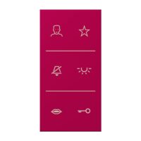 Jung SI V6 LC DC 230 Design-Cover Video 3fach F50 Serie LS rouge rubia (32101)