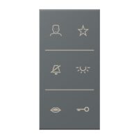 Jung SI V6 LC DC 202 Design-Cover Video 3fach F50 Serie LS gris foncé 31 (32010)