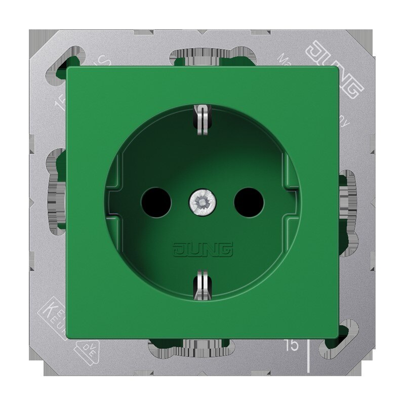 Jung Jung A 1521 BF GN SCHUKO®-Steckdose 16 A 250V ~ Schraubklemmen Thermoplast Serie