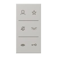 Jung SI V6 LC DC 205 Design-Cover Video 3fach F50 Serie LS gris clair 31 (32013)