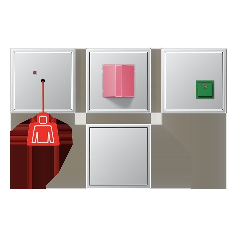 Jung Jung NRS AL 0834-L Notrufset Serie LS Aluminium