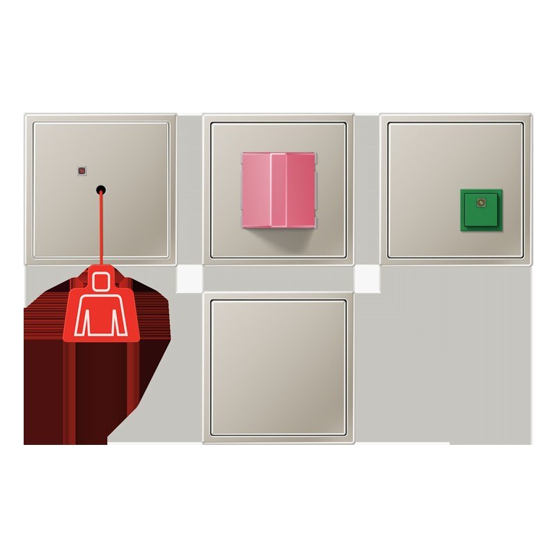 Jung Jung NRS ES 0834-L Notrufset Serie LS Edelstahl