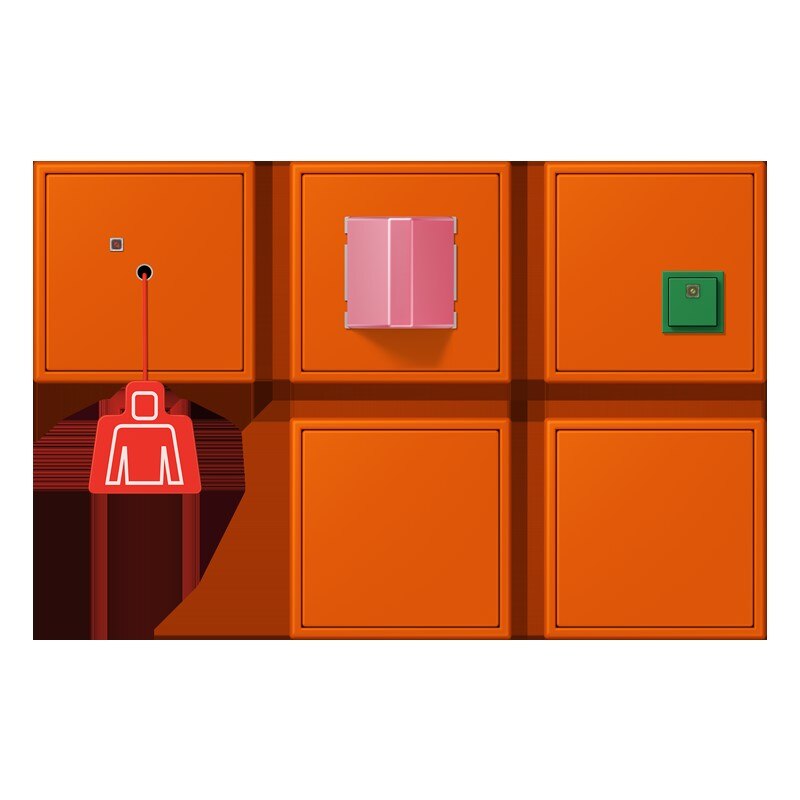 Jung Jung NRS LC 0834-2 260 Notrufset mit USV Serie LS orange vif (4320S)