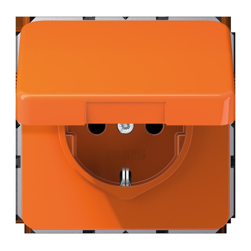 Jung Jung CD 1521 BFKL O SCHUKO®-Steckdose 16 A 250V ~ Schraubklemmen Klappdeckel