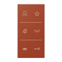 Jung SI V6 LC DC 232 Design-Cover Video 3fach F50 Serie LS l'ocre rouge (32110)