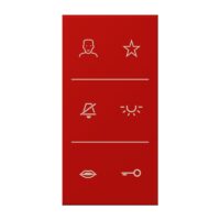 Jung SI V6 LC DC 227 Design-Cover Video 3f F50 Serie LS rouge vermillon 31