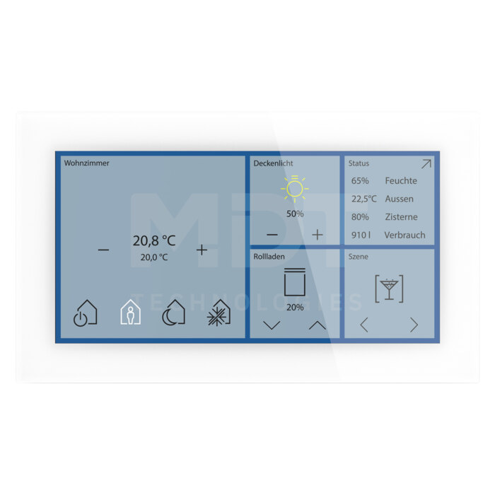 MDT Technologies Bedientableau UP KNX ws Farbe Touch, BE-GTS06TW.01S – Bild 1