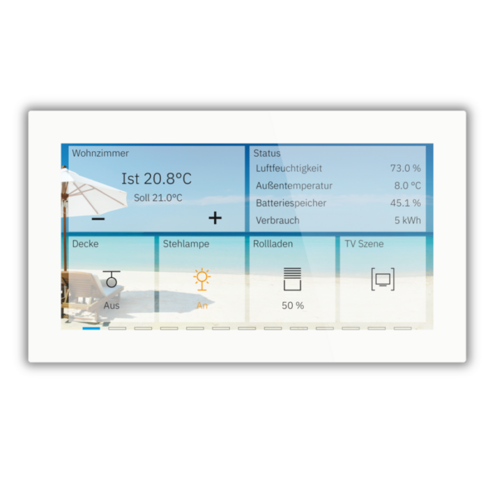 MDT Technologies Bedientableau Unterputz KNX weiß Farbe Touc – Produktbild 1 (Hersteller)