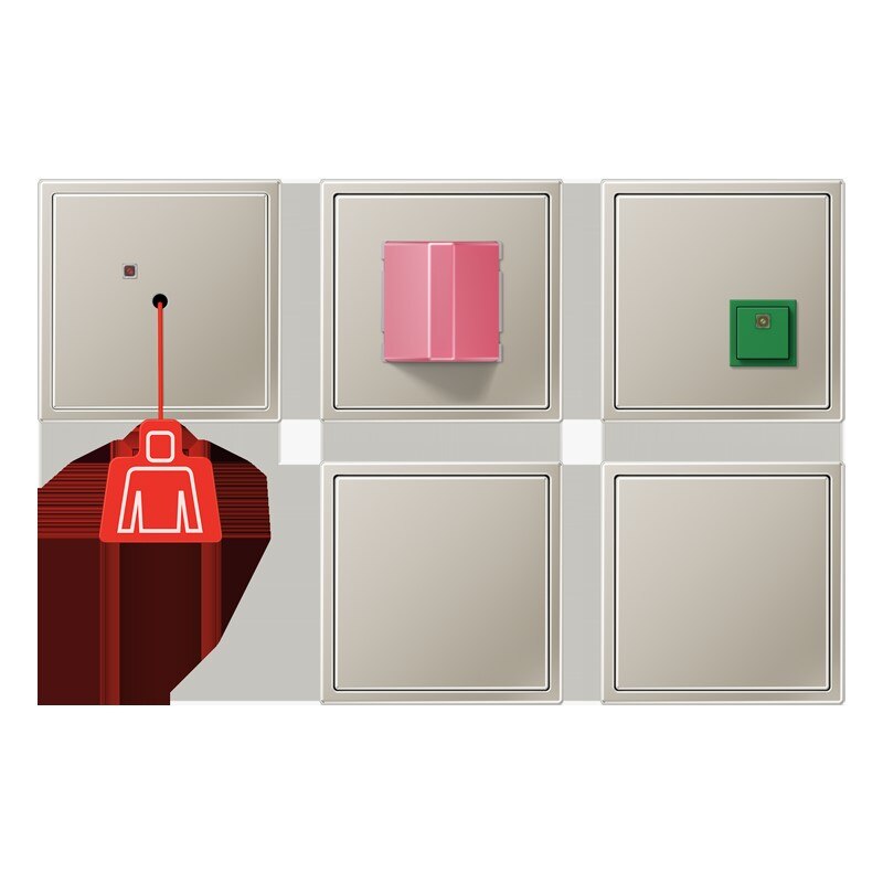 Jung Jung NRS ES 0834-2-L Notrufset mit USV Serie LS Edelstahl