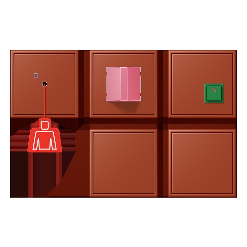 Jung Jung NRS LC 0834-2 232 Notrufset mit USV Serie LS l'ocre rouge (32110)