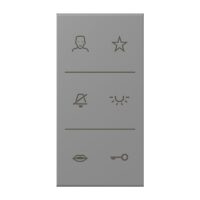 Jung SI V6 LC DC 203 Design-Cover Video 3fach F50 Serie LS gris 31 (32011)