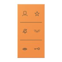 Jung SI V6 LC DC 225 Design-Cover Video 3fach F50 Serie LS orange clair (32081)