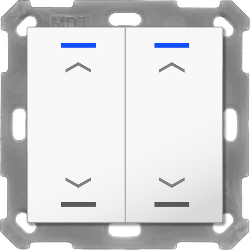 MDT MDT Tastsensor Bussystem KNX- Unterputz reinweiß glänzend 2-fach 4pkt RF-TAL55T202.A1