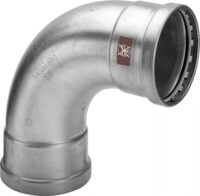 Viega Bogen TEMPONOX XL 1716XL IxI, 76,1mm, 90 Grad, Stahl nichtrostend