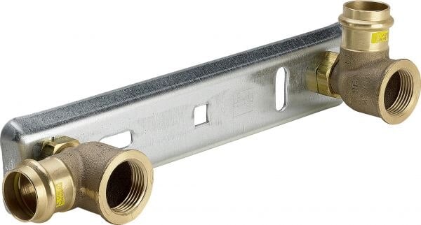 Gas-Anschluss Platte VIEGA G2325, 533625 1"x22mm, für Zweistutzen Grundplatte verz.