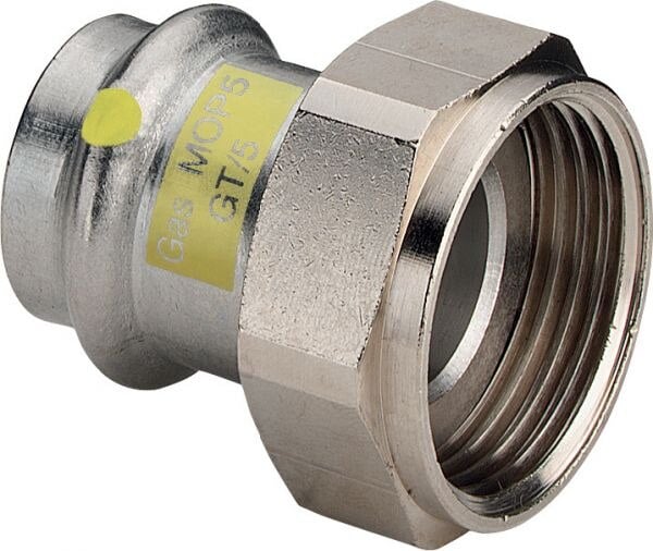Viega Verschraubung SC Sanpress Inox G 0263.1 f&uuml;r Gas in 54mmxG23/8 Edelstahl