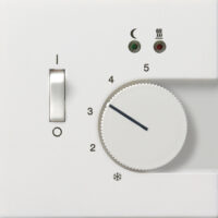 GIRA Drehknopf Raumtemp rws mt Fläche 1494112 div.Symbole