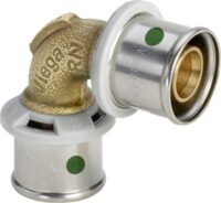 Rotguss-Winkelkupplung SANFIX-P 2116 566227, 32mm, aus Rotguss