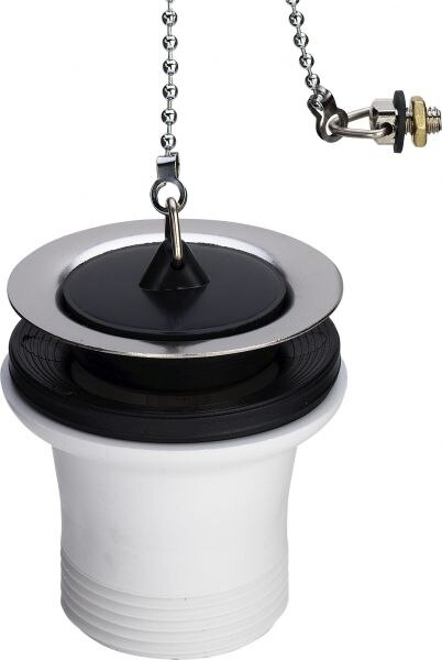 Ablaufventil VIEGA 7622.51 109233 11/2"x70 mit Kette, Hoehe 55mm, Kunststoff