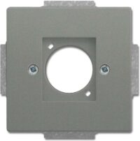 Busch-Jaeger Zentralplatte Mikro/LS 1-fach solo 2553-803 grau Schraubbefestigung