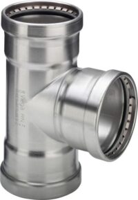 Viega T-Stück mit SC Sanpress Inox 2318XLLF in LABS-frei in 76,1x54x76,1mm