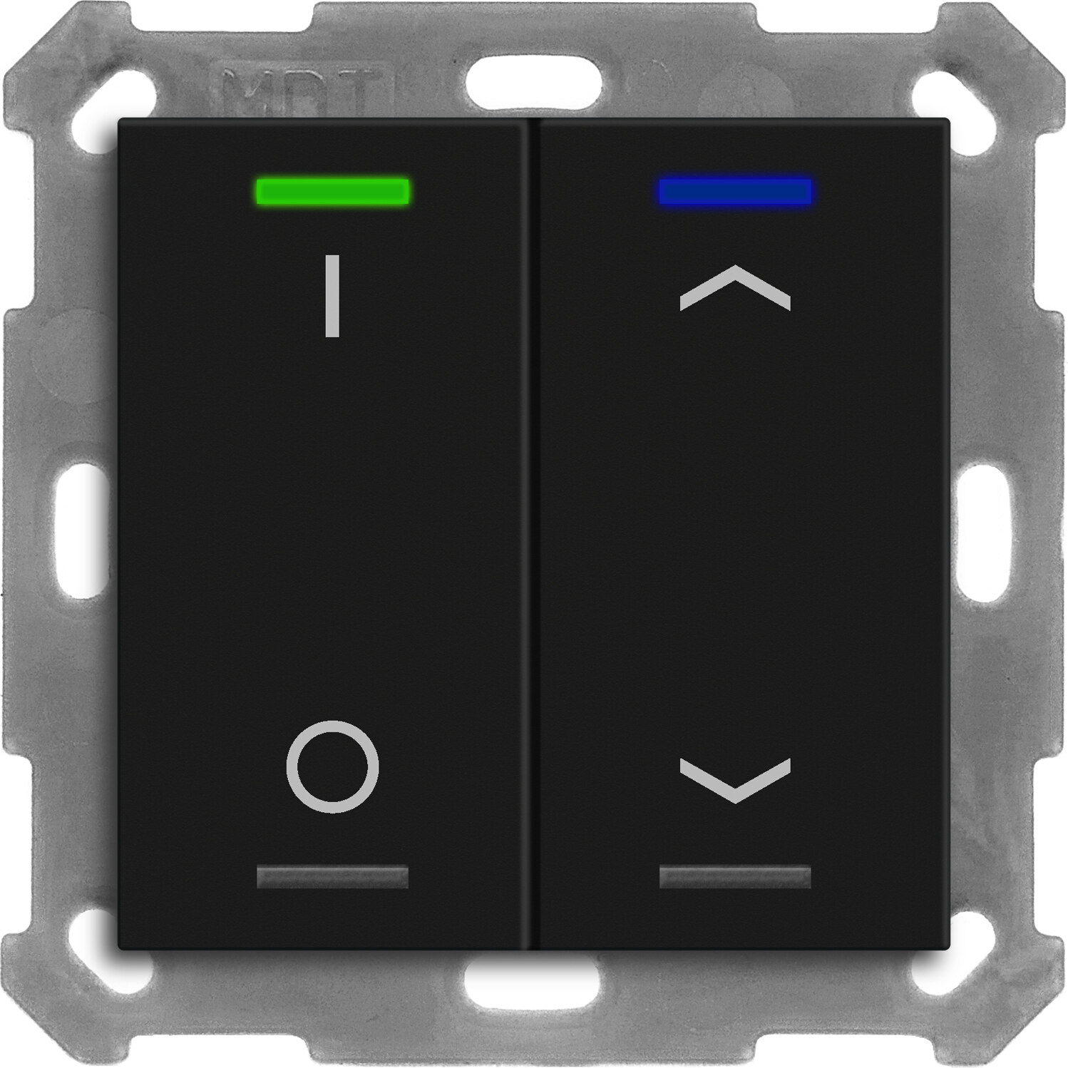 MDT MDT Tastsensor Bussystem KNX- Unterputz schwarz matt 2-fach 4pkt RF-TAL55T206.D1