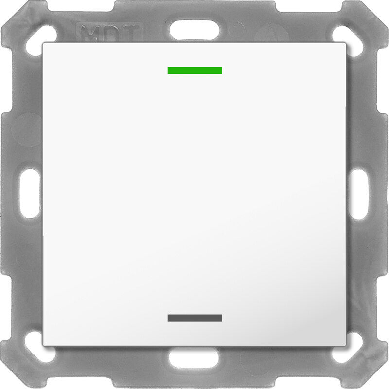 MDT MDT Tastsensor Bussystem KNX- Unterputz reinweiß glänzend 1-fach 2pkt RF-TAL55T102.01