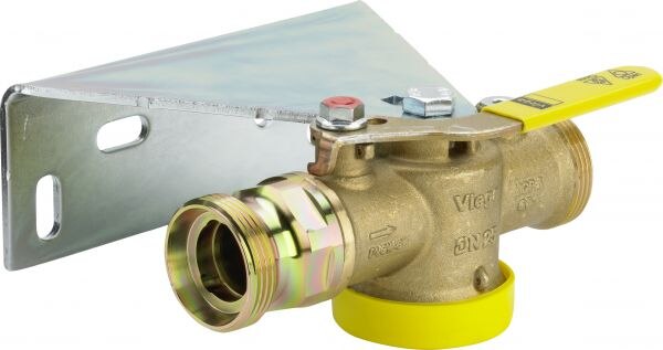 Viega Gas-Kugelhahn VIEGA G2112.2, 530051 3/4", für Einstutzen, mit Vschrb abschliessb
