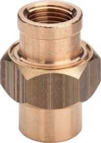 Rotguss-Rohrverschraubung 3340 2" DVGW mit 2 Innengewinde, konisch dichtend
