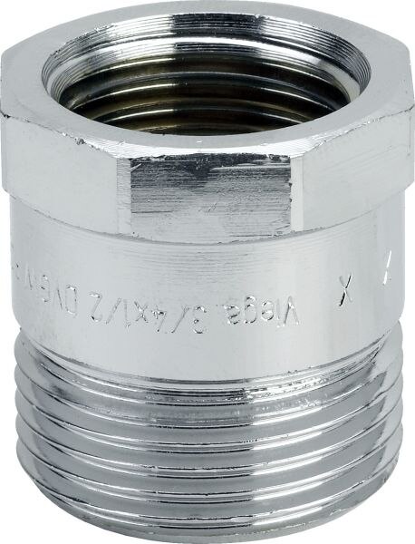 Messing Reduzier-Nippel 3244 3/4x1/2", verchromt