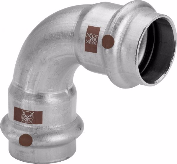 Viega Bogen TEMPONOX 1716 IxI, 22mm, 90 Grad, Stahl nichtrostend