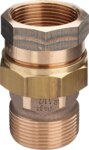 Rotguss-Rohrverschraubung 3331 1/2" mit Innen-und Außengewinde, flachdi DVGW