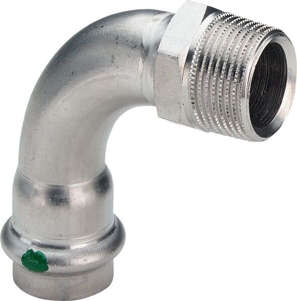 Bogen SANPRESS INOX 90 Grad 2314 436902 18x1/2", AG, aus nichtrostendem Stahl