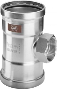 Viega T-Stück mit SC TemponoxXL 1717.2XL in 88,9mmxRp3/4x88,9mmStahl nichtrostend