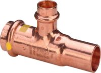 T-Stück PROFIPRESS-G 2618.1 22x15x22mm 477363, aus Kupfer, mit Einsteckende, für Gas
