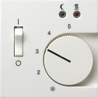 Gira Gira Drehknopf Raumtemp reinweiß glänzend System 55 149403 diverse Symbole