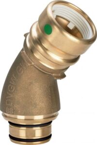 Viega Bogen 45 Grad mit SC Geopress 9694.1TW in 32mm Rotguss