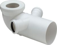 Klosett-Anschlussbogen 3811.3 90 Grad DN 100x230, m.2 Anschluss50mm, weiß