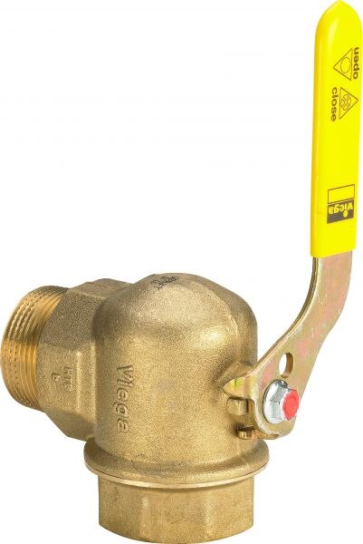 Viega Gas-Kugeleckhahn VIEGA G2110, 531485 11/2", für Zweist., abschliessbar, plomb.