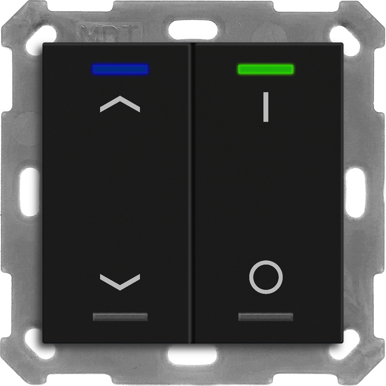 MDT MDT Tastsensor Bussystem KNX- Unterputz schwarz matt 2-fach 4pkt RF-TAL55T206.C1